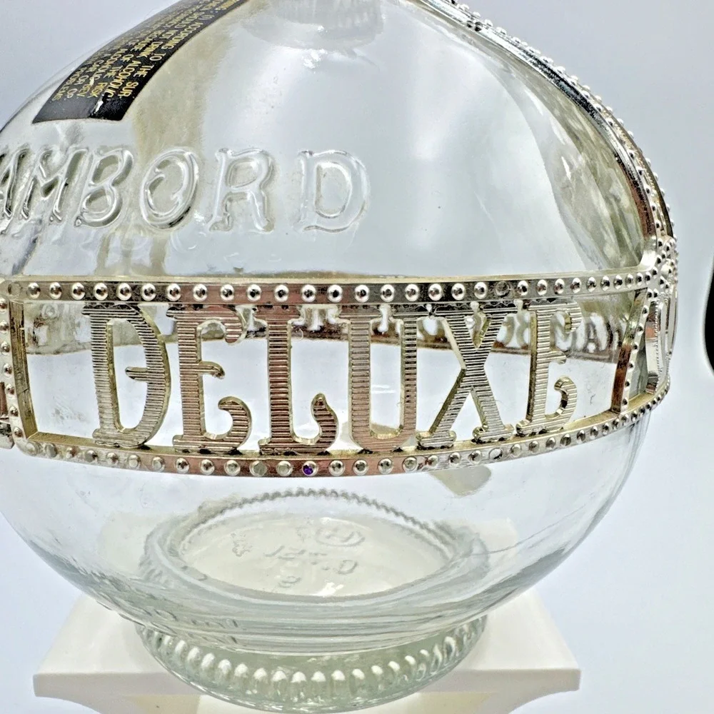 Vintage Empty Royale‎ Deluxe Chambord Liqueur Decanter Bottle Crown